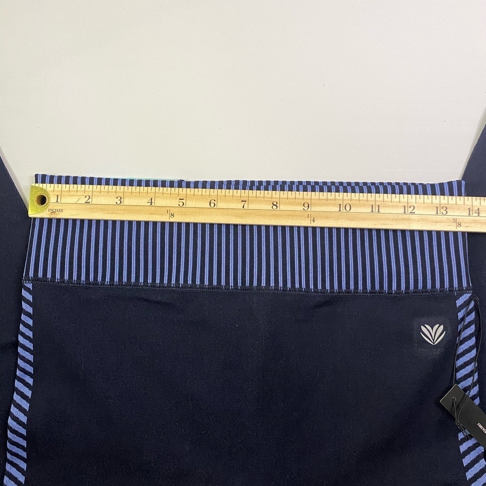High rise seamless leggings size large NWT forever 21 navy blue - Picture 5 of 9